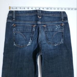 Joe's DISTRESSED BOOT CUT Mid Rise Dark Jeans 27